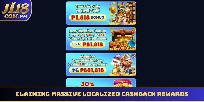 Claiming massive localized cashback rewards