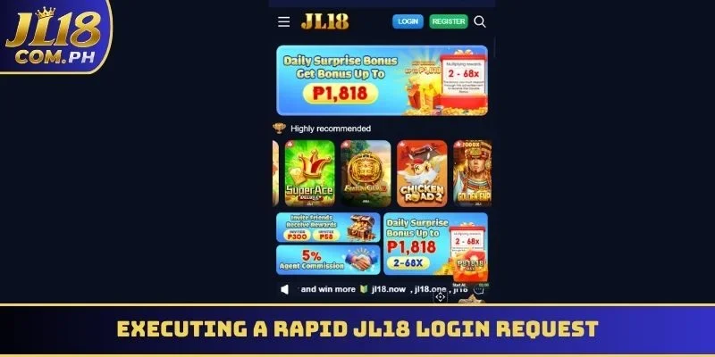 Executing a rapid JL18 login request