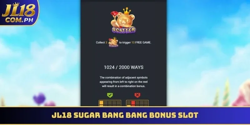 Trigger the massive JL18 Sugar Bang Bang bonus feature today