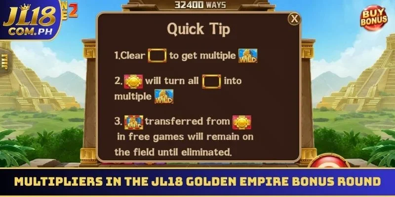 Secure persistent multipliers in the JL18 Golden Empire bonus round