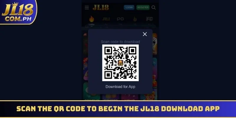 Scan the QR code to begin the JL18 download app process