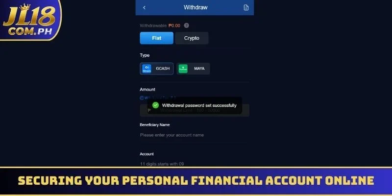 Securing your personal financial account online