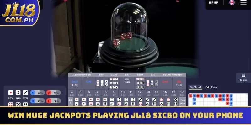 Win huge jackpots playing JL18 Sicbo on your phone